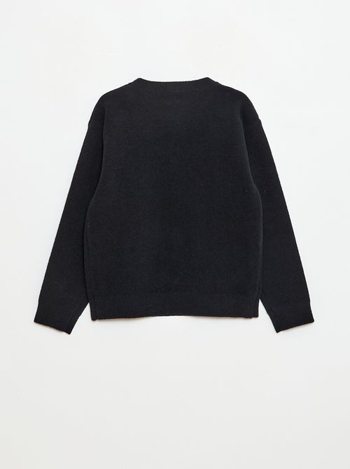 Pull loose col rond uni - Kiabi