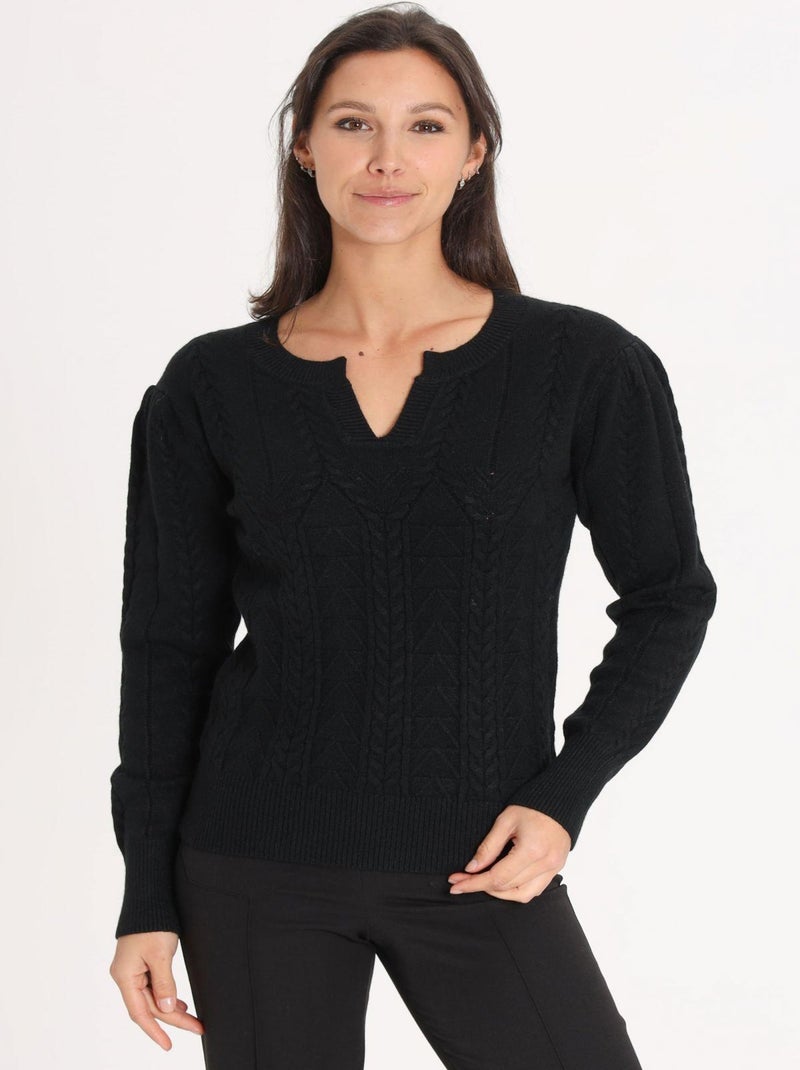 Pull Loua Black | Gerard Pasquier Avec Col Plongeant | Gerard Pasquier Noir - Kiabi