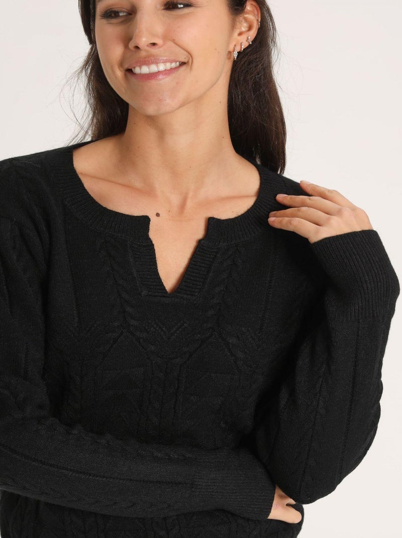 Pull Loua Black | Gerard Pasquier Avec Col Plongeant | Gerard Pasquier Noir - Kiabi