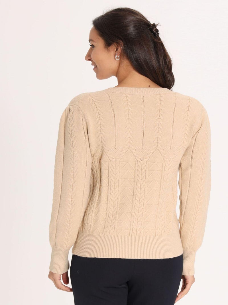 Pull Loua  | Gerard Pasquier Avec Col Plongeant | Gerard Pasquier Camel - Kiabi