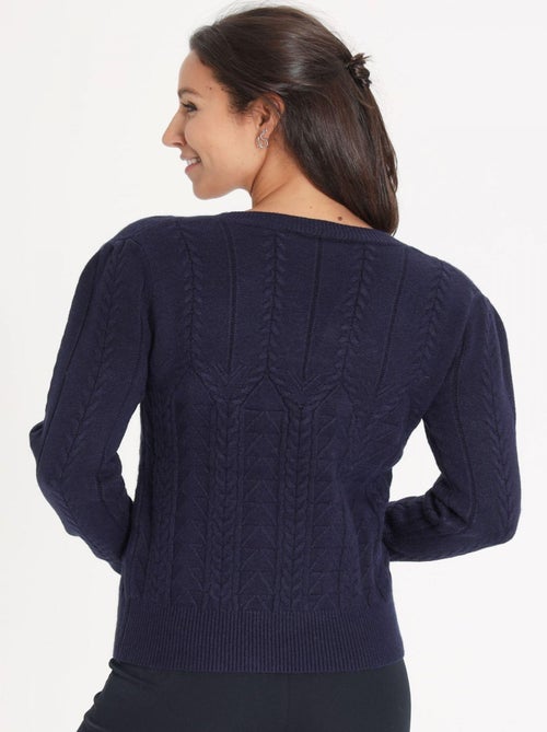 Pull Loua Navy | Gerard Pasquier Avec Col Plongeant | Gerard Pasquier - Kiabi