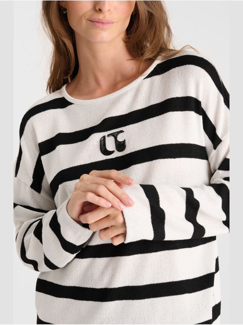 Pull macy 'le temps des cerises' Blanc - Kiabi