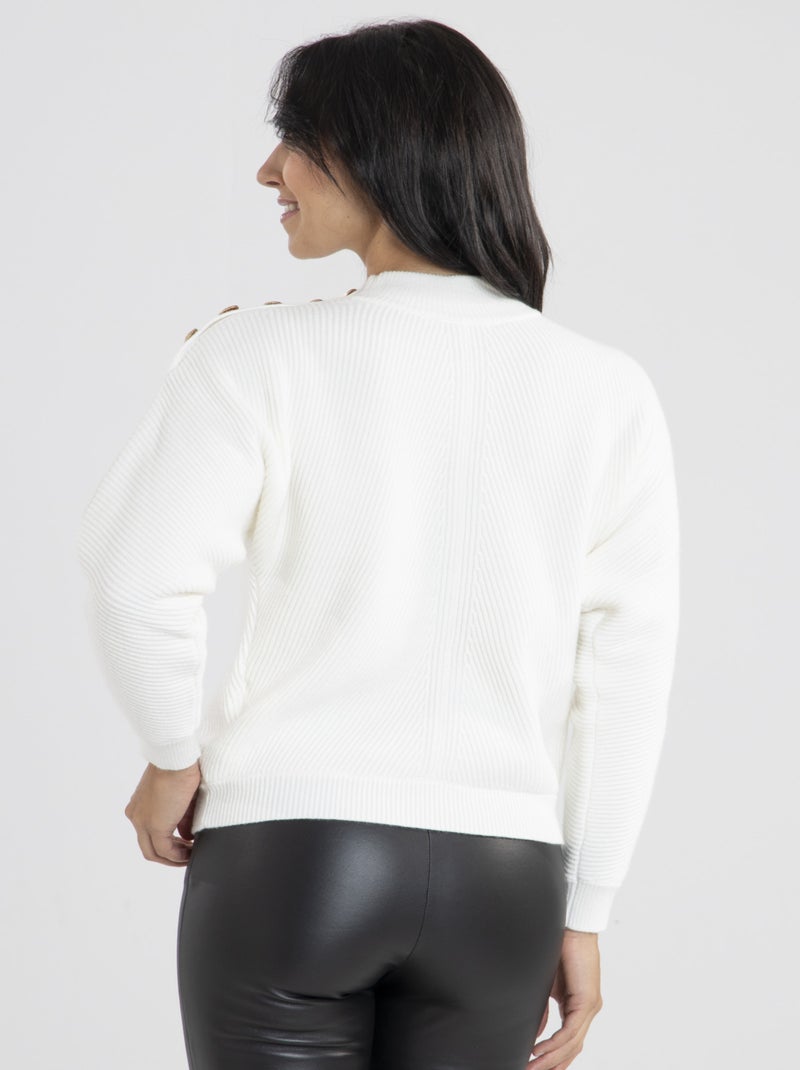 Pull Mail  | Gerard Pasquier Avec Col Cheminée | Gerard Pasquier Ecru - Kiabi