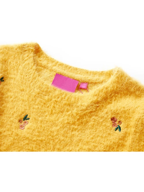 Pull maille à col rond broderies fleurs - vidaxl - Kiabi Pull maille à col rond broderies fleurs - vidaxl - Kiabi