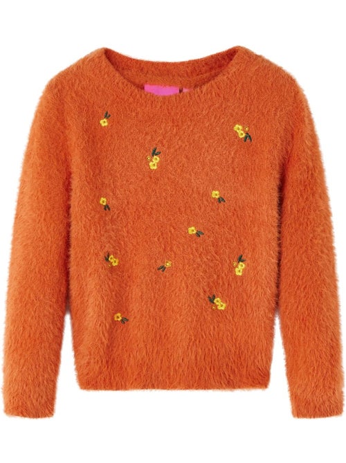 Pull maille à col rond broderies fleurs - vidaxl - Kiabi Pull maille à col rond broderies fleurs - vidaxl - Kiabi