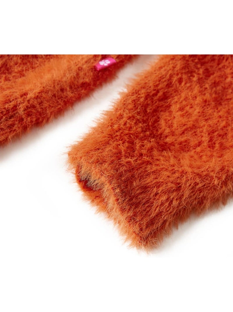 Pull maille à col rond broderies fleurs - vidaxl Orange - Kiabi
