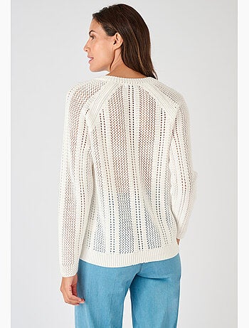 Pull maille ajourée - Damart