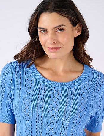 Pull maille ajourée - Damart
