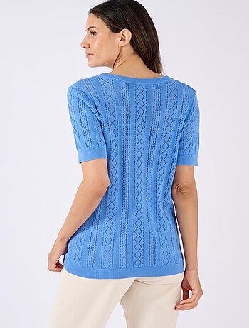 Pull maille ajourée - Damart