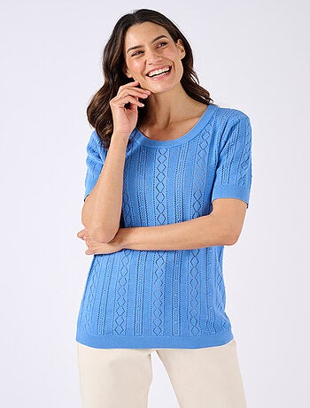 Pull maille ajourée - Damart