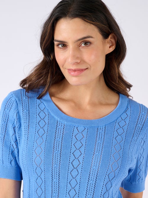 Pull maille ajourée - Damart - Kiabi