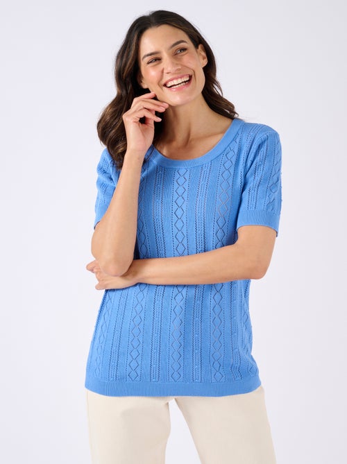 Pull maille ajourée - Damart - Kiabi