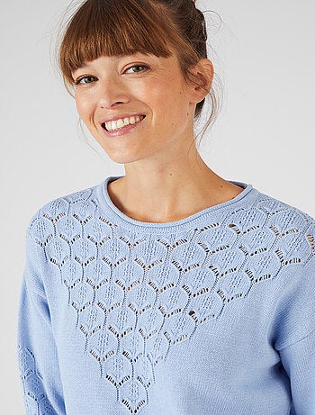 Pull maille ajourée - Damart