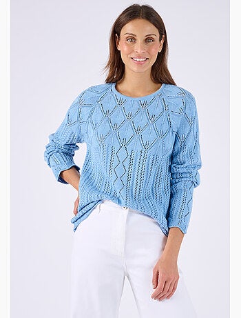 Pull maille ajourée - Damart
