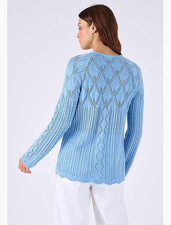Pull maille ajourée - Damart