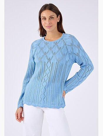 Pull maille ajourée - Damart
