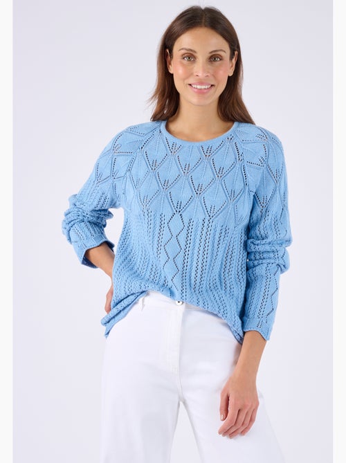 Pull maille ajourée - Damart - Kiabi