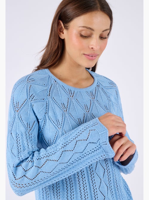Pull maille ajourée - Damart - Kiabi