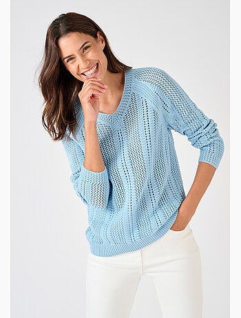 Pull maille ajourée - Damart