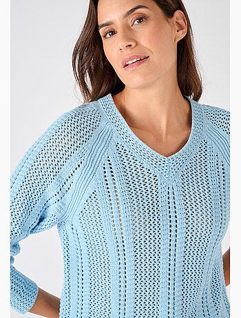 Pull maille ajourée - Damart