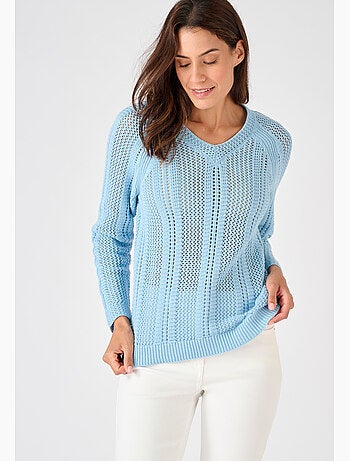 Pull maille ajourée - Damart