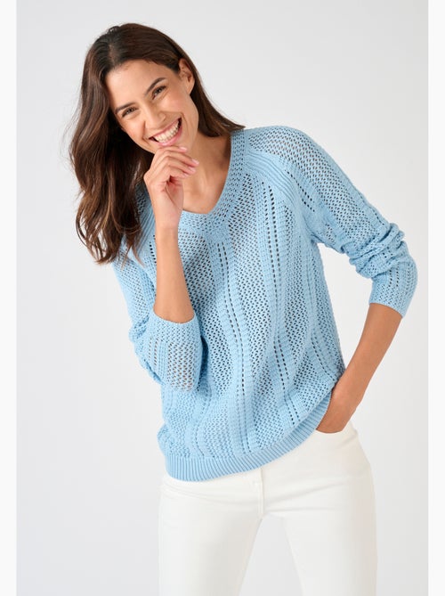 Pull maille ajourée - Damart - Kiabi