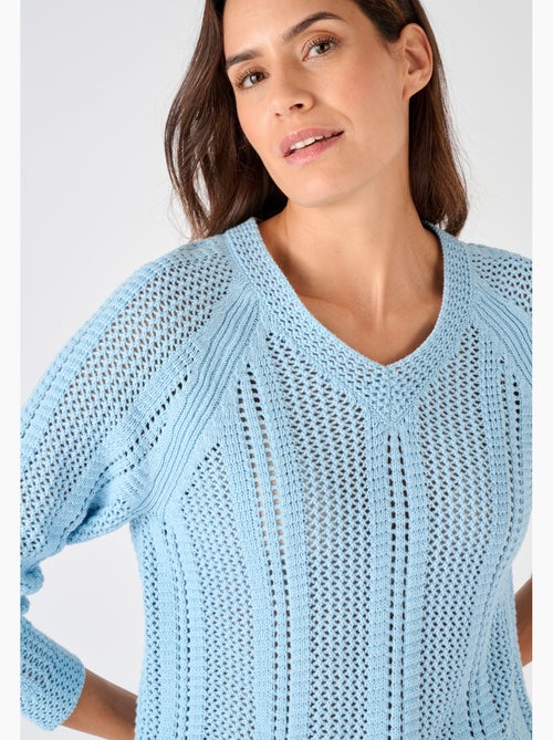 Pull maille ajourée - Damart - Kiabi