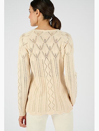Pull maille ajourée - Damart