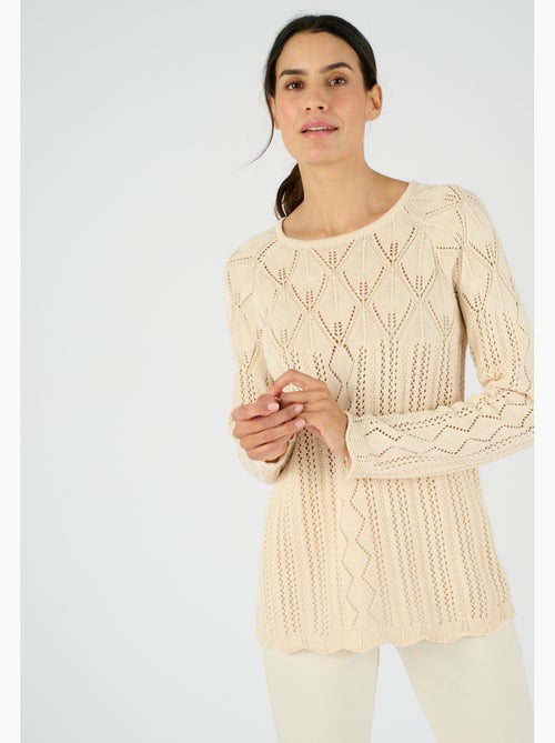 Pull maille ajourée - Damart - Kiabi
