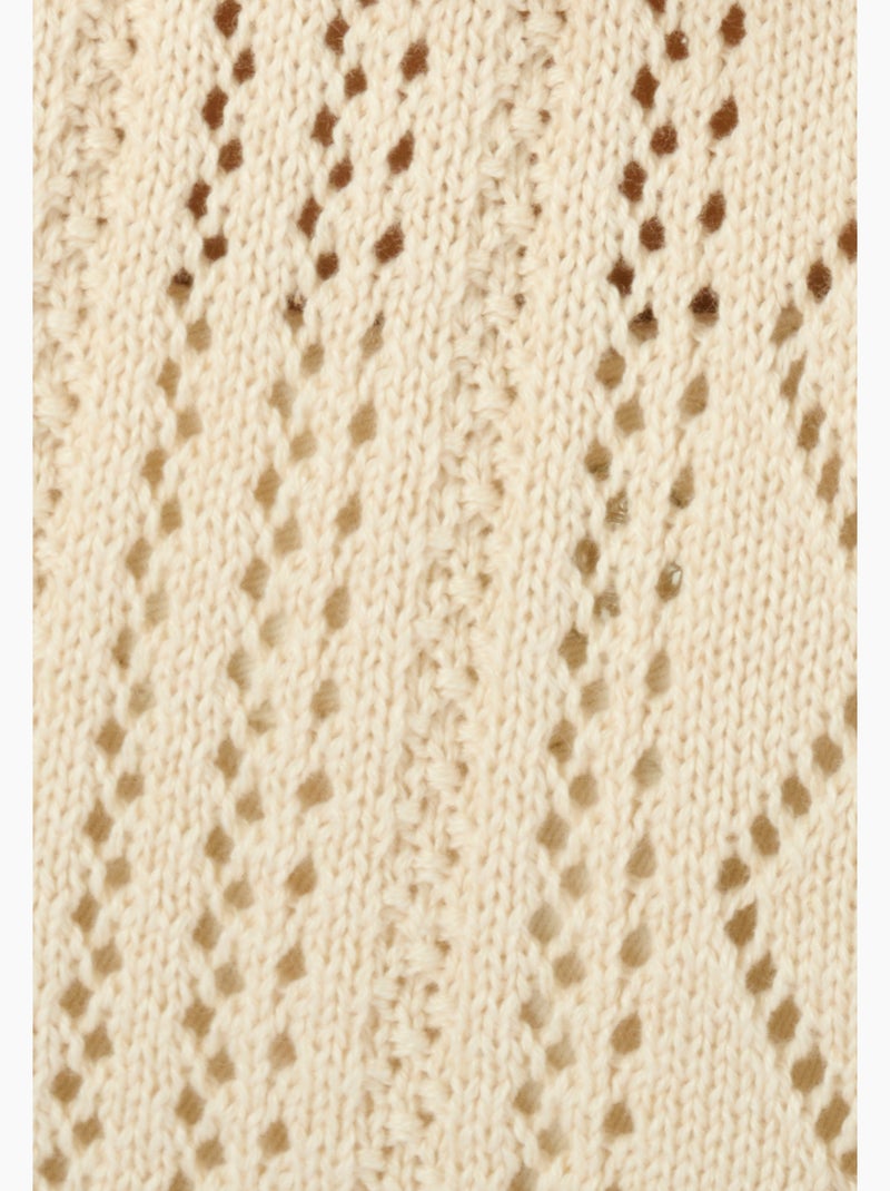 Pull maille ajourée - Damart Marron - Kiabi
