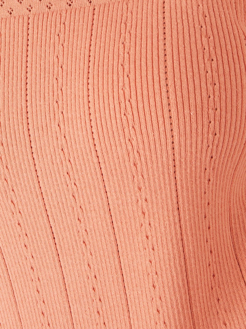 Pull maille ajourée - Damart Rose - Kiabi