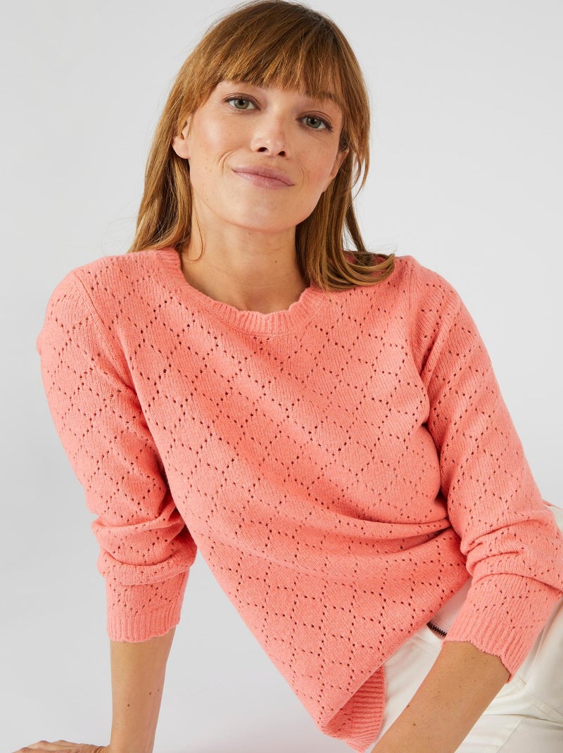 Pull Maille Ajourée Alain Manoukian Marron - Taille S, été/printemps, TB état