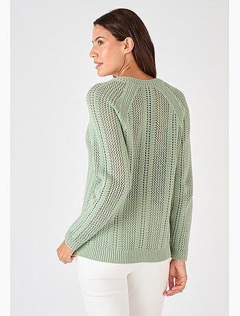 Pull maille ajourée - Damart