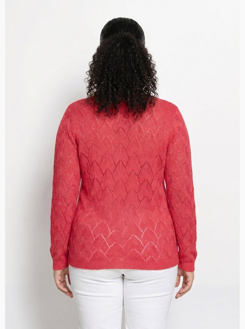 Pull maille ajourée avec fibres recyclées - Afibel - Kiabi