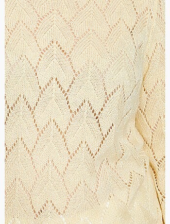 Pull maille ajourée avec fibres recyclées - Afibel