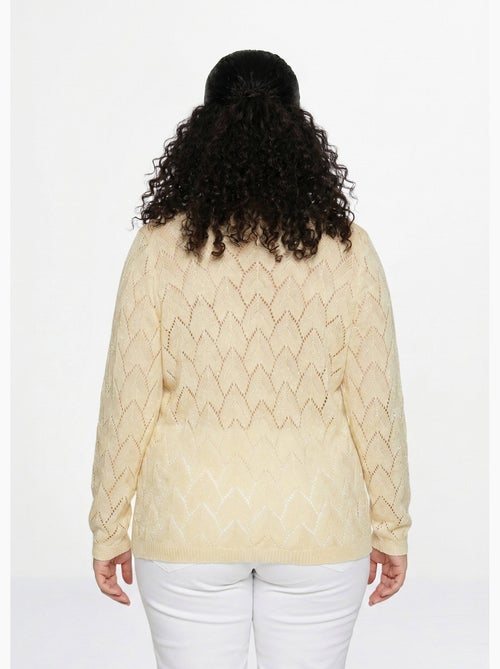 Pull maille ajourée avec fibres recyclées - Afibel - Kiabi