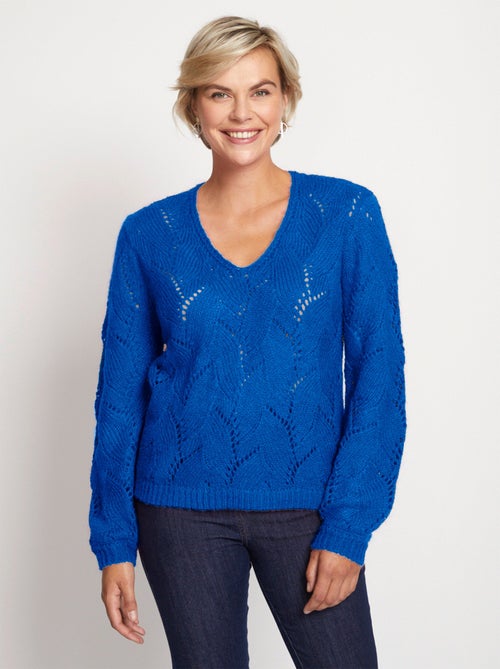 Pull maille ajourée - Kiabi