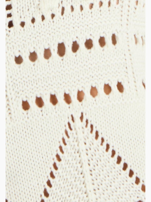 Pull maille ajourée effet crochet - damart - Kiabi Pull maille ajourée effet crochet - damart - Kiabi
