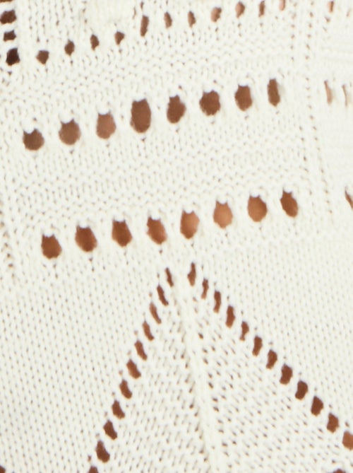 Pull maille ajourée effet crochet - Damart - Kiabi