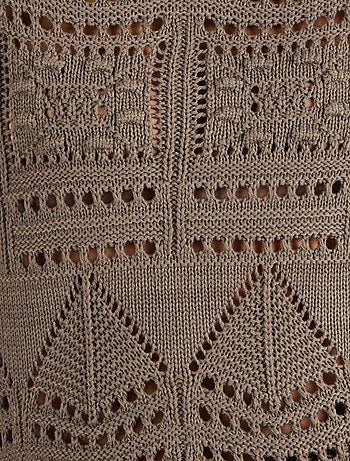 Pull maille ajourée effet crochet - Damart