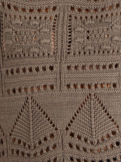 Pull maille ajourée effet crochet - Damart - Kiabi