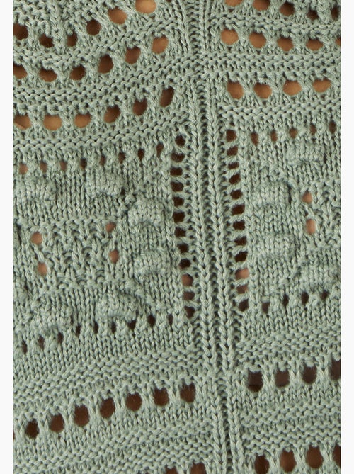 Pull maille ajourée effet crochet - Damart - Kiabi