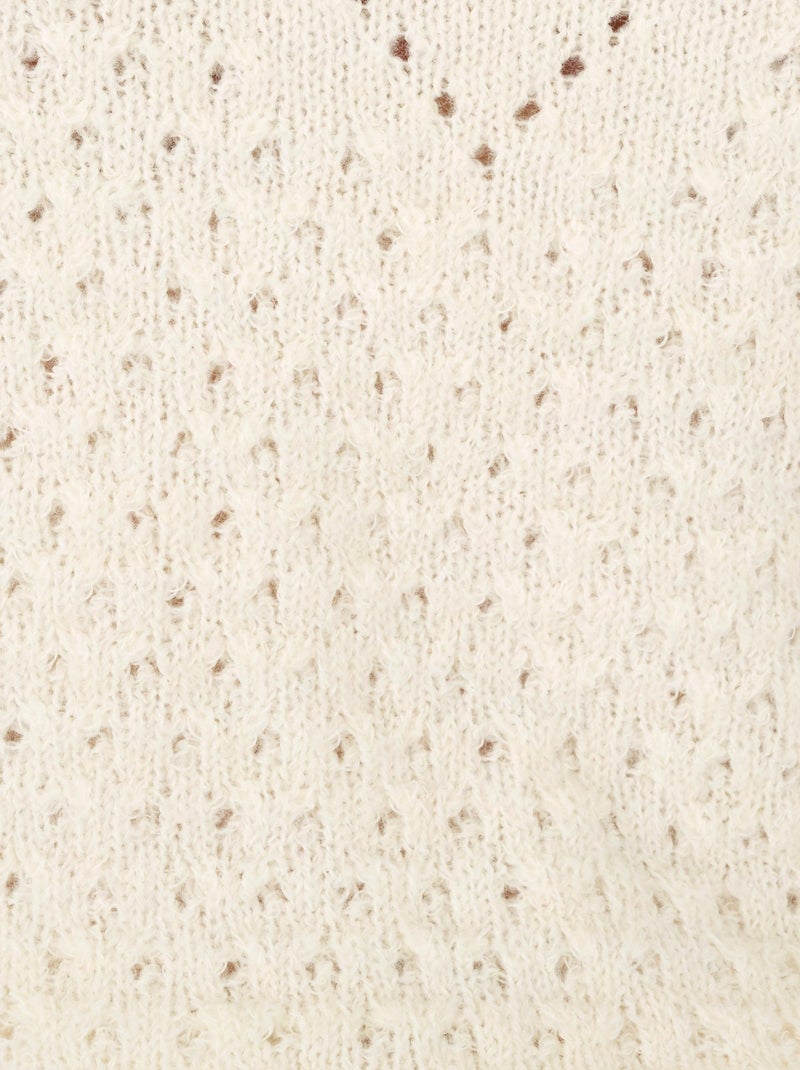 Pull maille ajourée et point fantaisie Thermolactyl - Damart Blanc Ecru Blanc - Kiabi