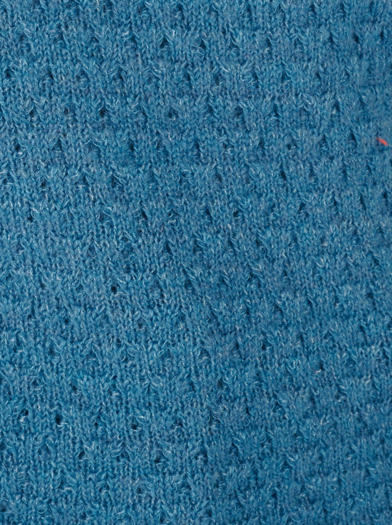 Pull maille ajourée et point fantaisie Thermolactyl - Damart Bleu gris - Kiabi