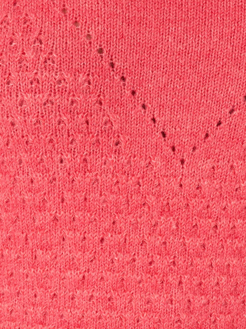 Pull maille ajourée et point fantaisie Thermolactyl - Damart Orange corail - Kiabi