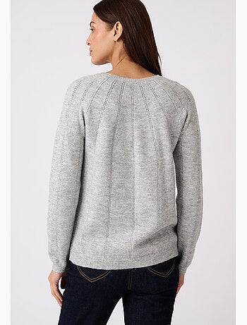 Pull maille ajourée et strass thermolactyl - damart