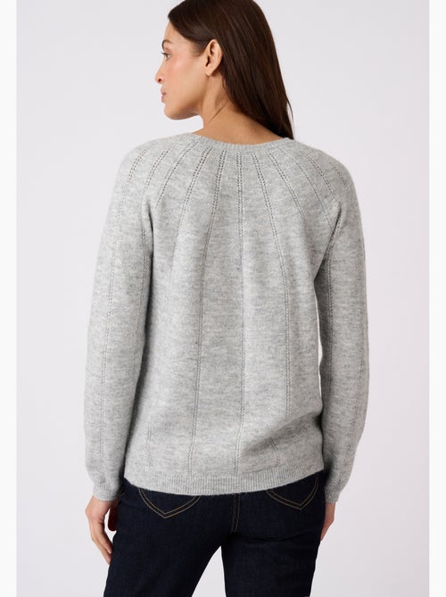 Pull maille ajourée et strass thermolactyl - damart - Kiabi