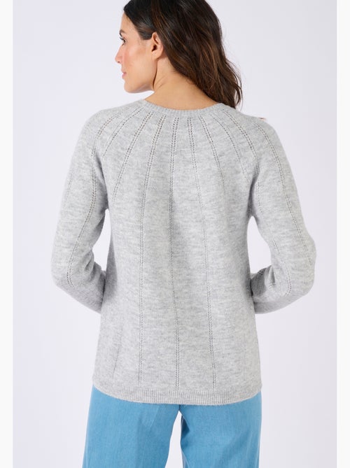Pull maille ajourée et strass Thermolactyl - Damart - Kiabi