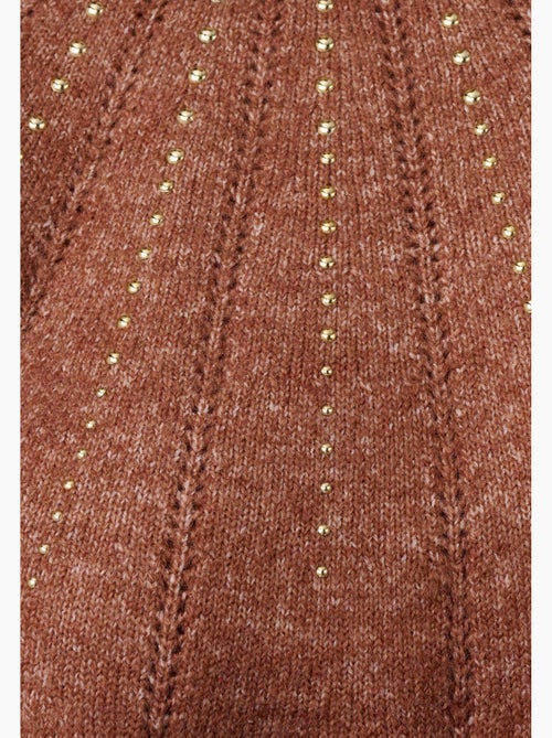 Pull maille ajourée et strass thermolactyl - damart - Kiabi