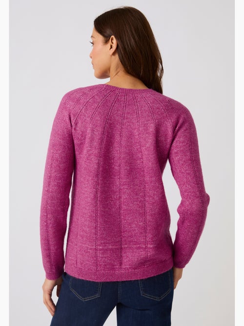 Pull maille ajourée et strass thermolactyl - damart - Kiabi